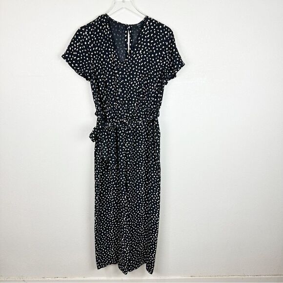 Rails One Piece Jumpsuit Dotted Jumper Black Medium - Picture 2 of 7